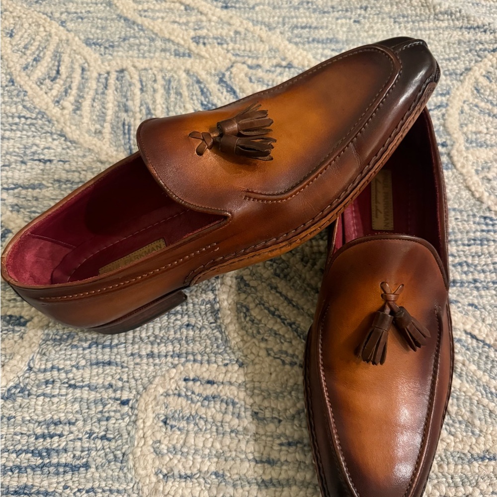PAUL PARKMAN Two-Tone Brown Tassel Loafers